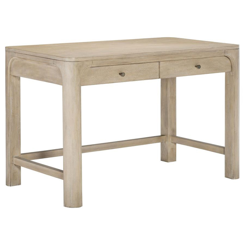 Solano 2-drawer Makeup Table Vanity Desk Weathered Mango-zoom-