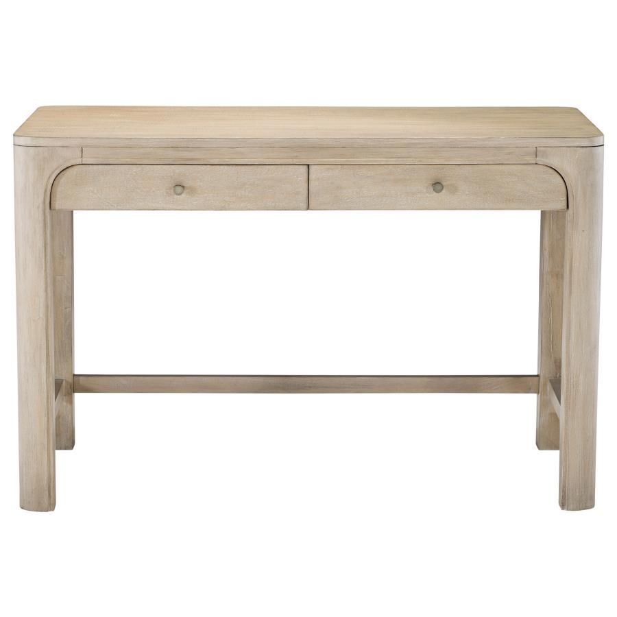Solano 2-drawer Makeup Table Vanity Desk Weathered Mango-zoom-3