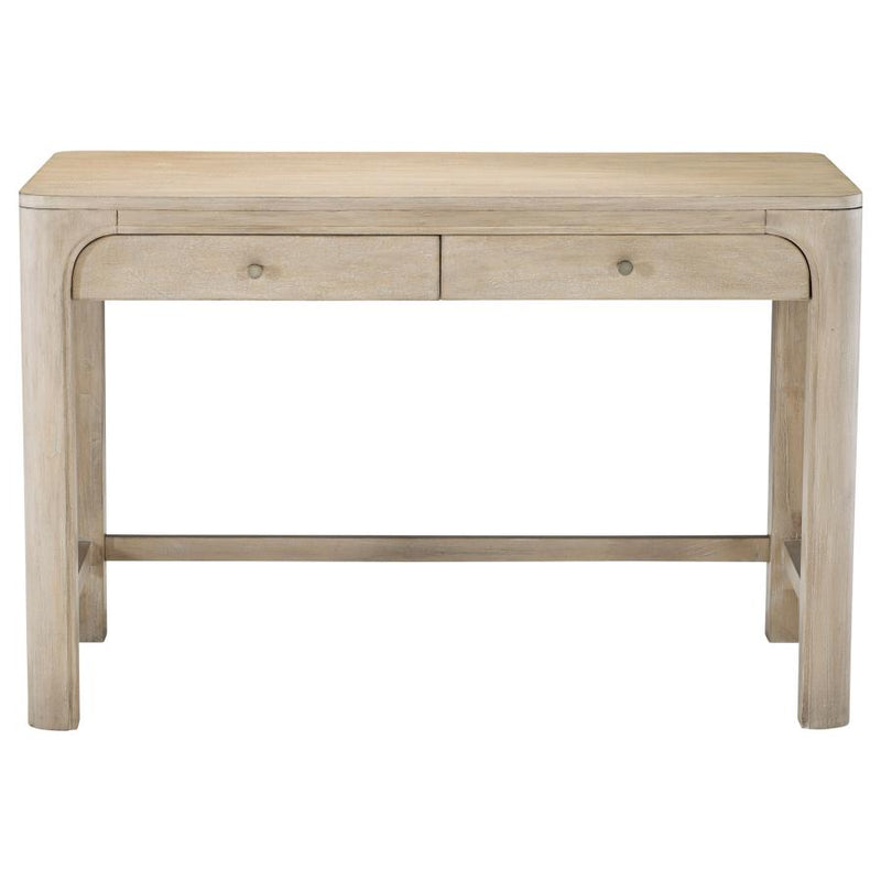 Solano 2-drawer Makeup Table Vanity Desk Weathered Mango-zoom-