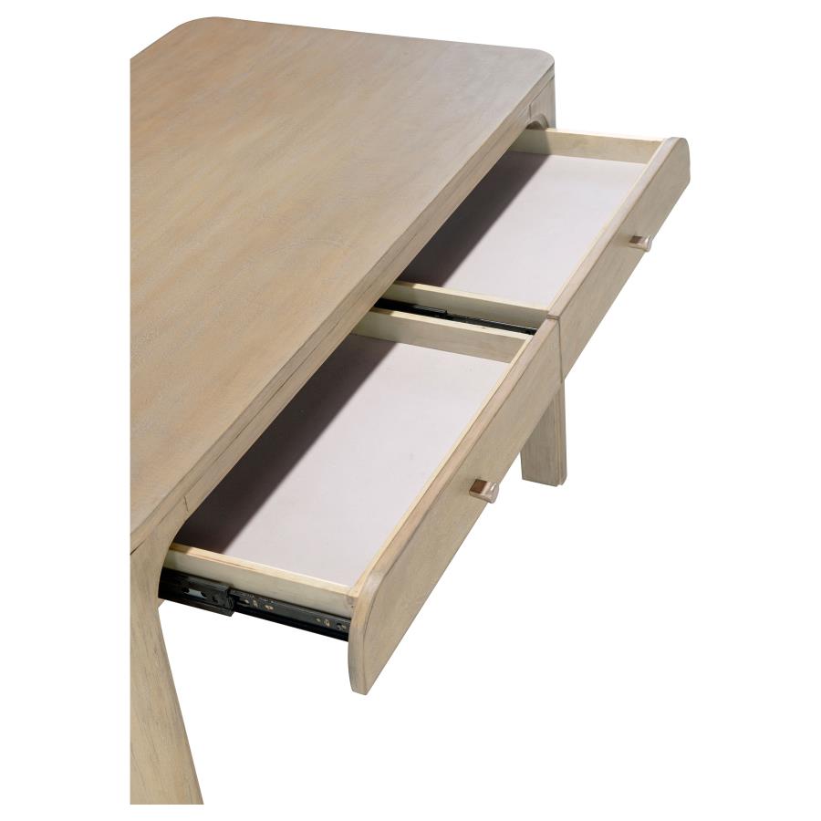 Solano 2-drawer Makeup Table Vanity Desk Weathered Mango-10