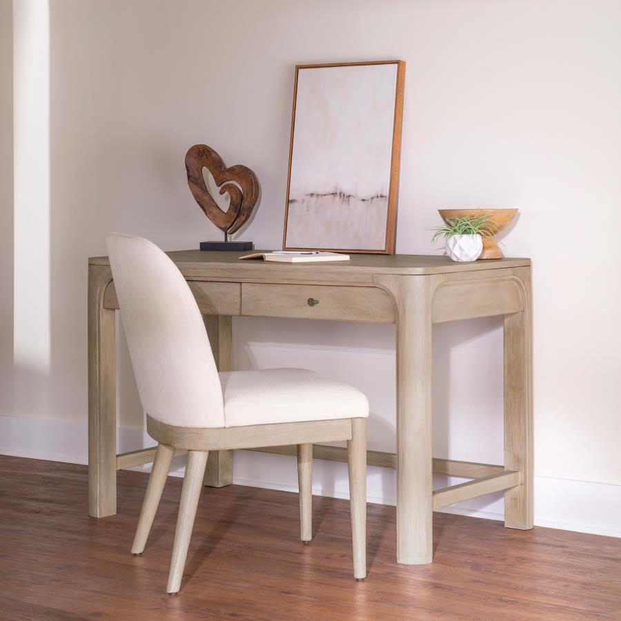 Solano 2-drawer Makeup Table Vanity Desk Weathered Mango-zoom-13