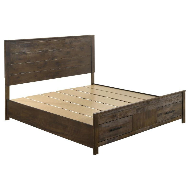 Woodmont Eastern King Storage Bed Rustic Golden Brown-zoom-