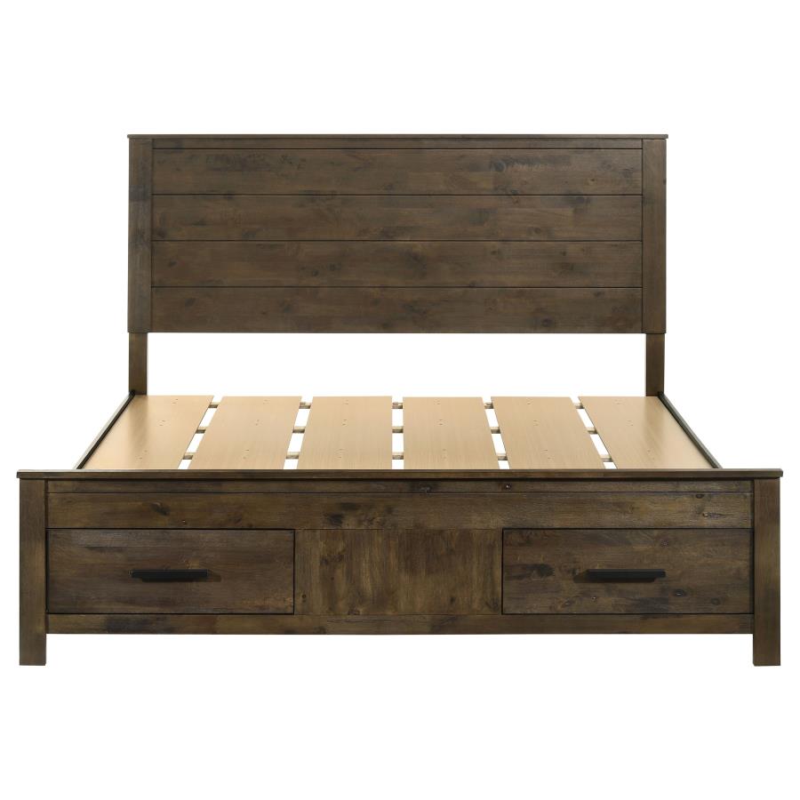 Woodmont Eastern King Storage Bed Rustic Golden Brown-zoom-4