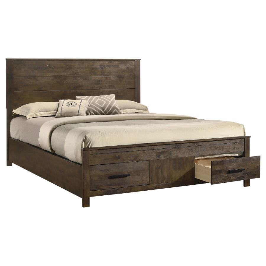 Woodmont California King Storage Bed Rustic Golden Brown-3