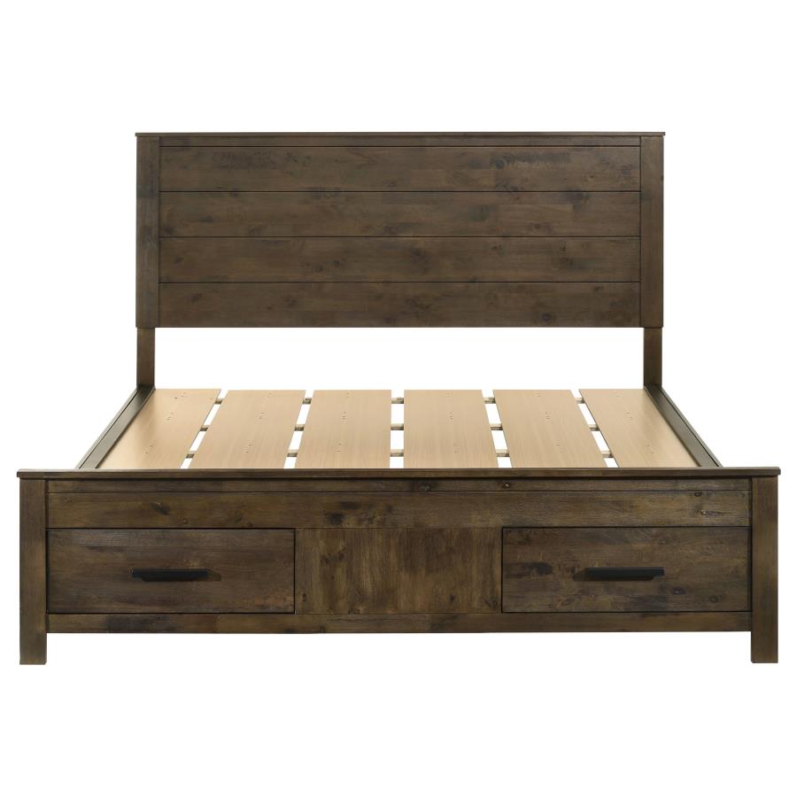 Woodmont California King Storage Bed Rustic Golden Brown-zoom-4