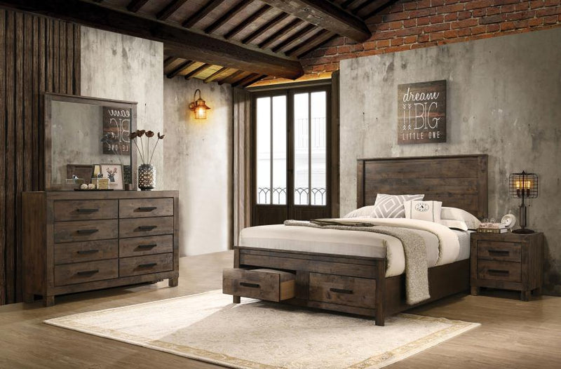 Woodmont 4-piece Queen Bedroom Set Rustic Golden Brown-zoom-