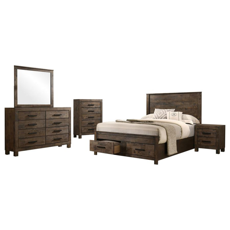 Woodmont 5-piece Queen Bedroom Set Rustic Golden Brown-zoom-