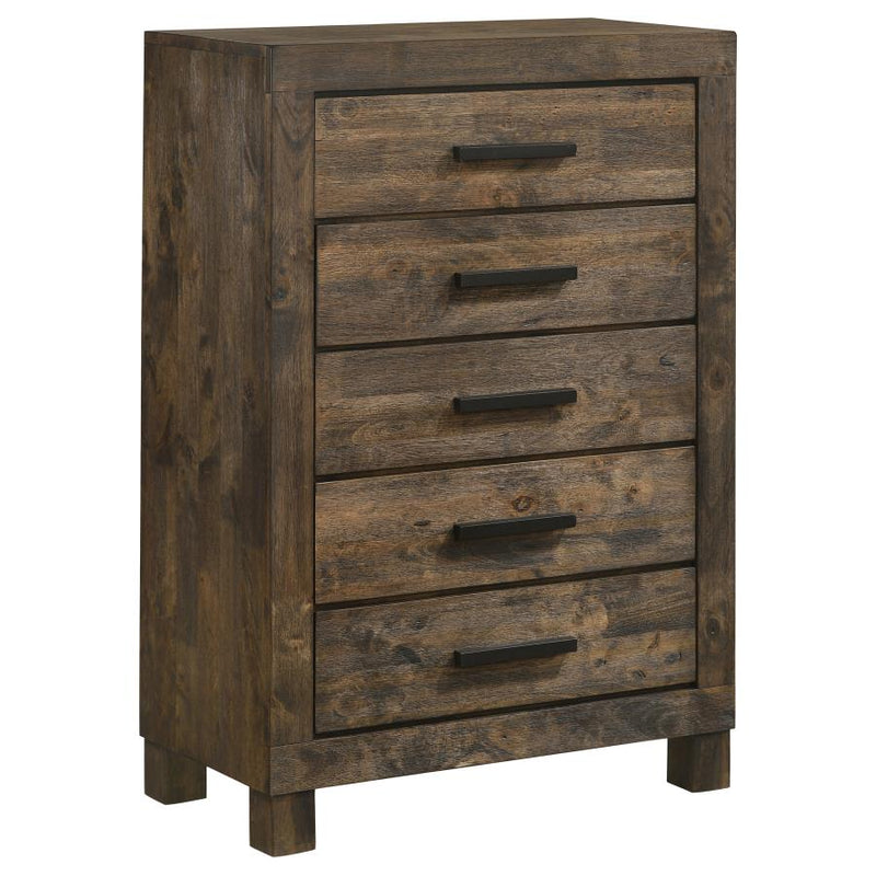 Woodmont 5-piece Queen Bedroom Set Rustic Golden Brown-zoom-