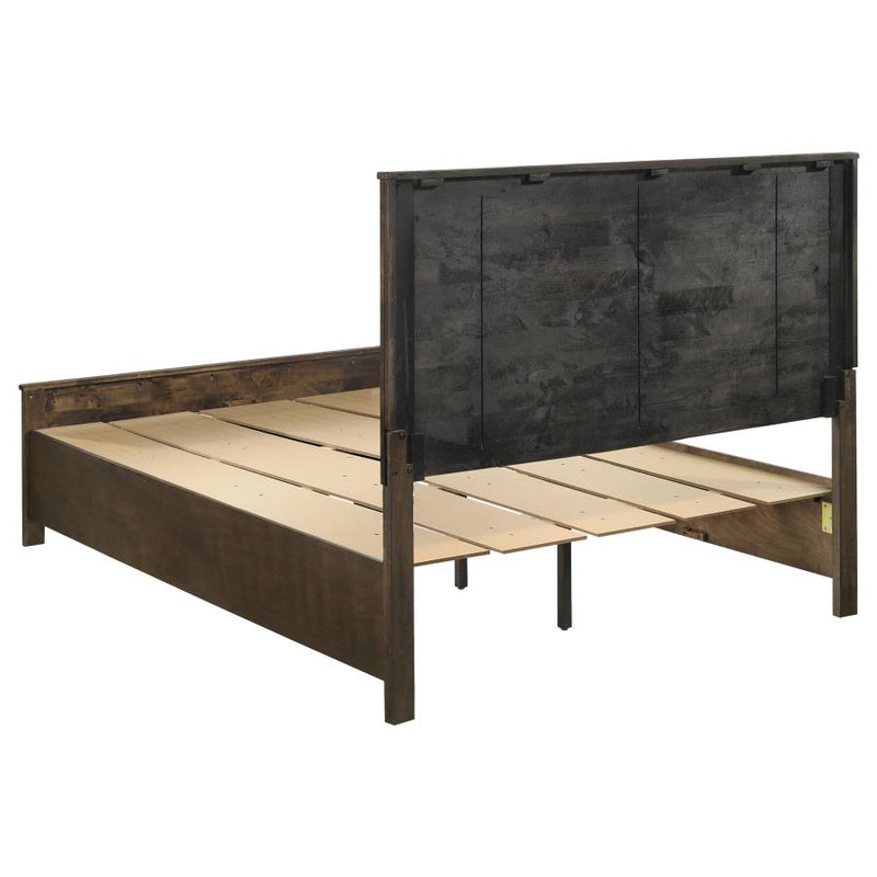 Woodmont Wood Queen Storage Panel Bed Rustic Golden Brown-zoom-