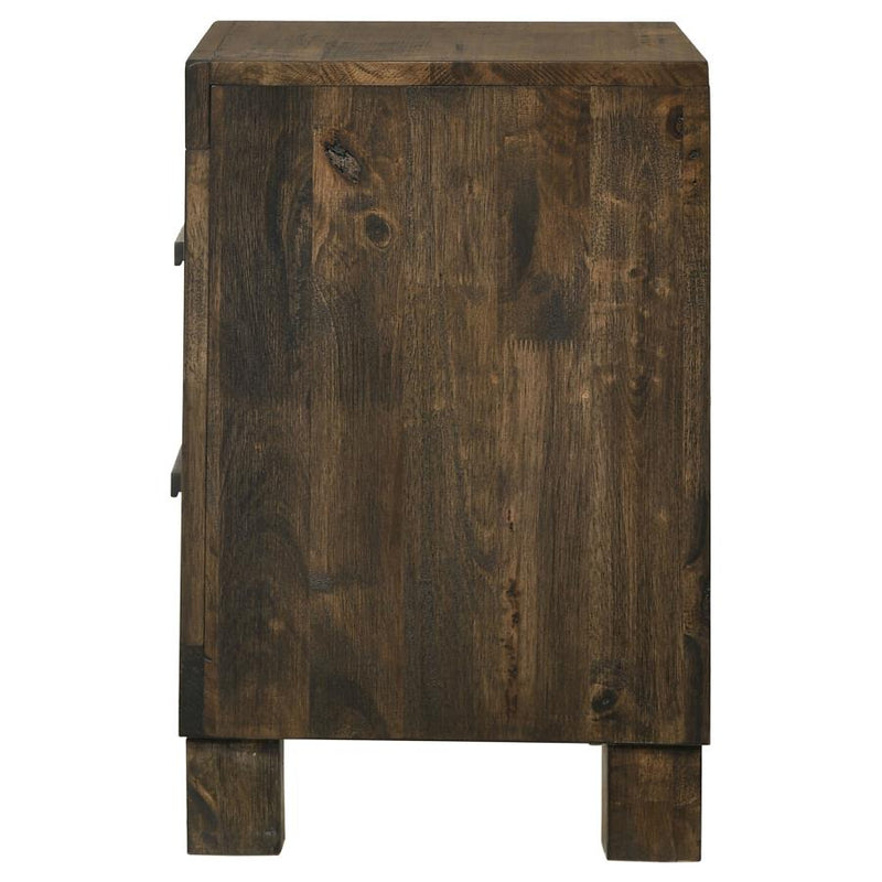 Woodmont 2-drawer Nightstand Rustic Golden Brown-zoom-