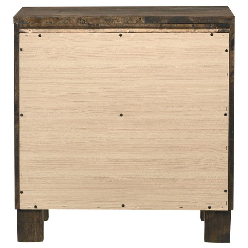 Woodmont 2-drawer Nightstand Rustic Golden Brown-zoom-