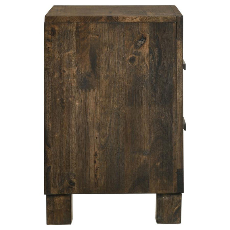 Woodmont 2-drawer Nightstand Rustic Golden Brown-zoom-