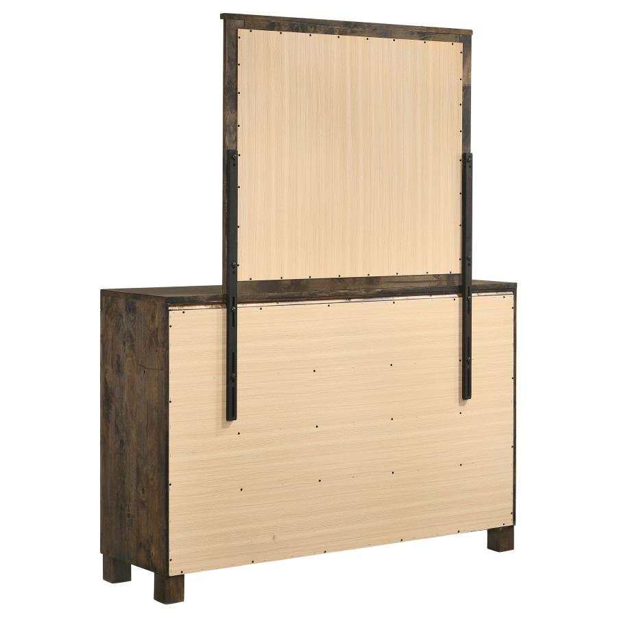 Woodmont 8-drawer Dresser with Mirror Rustic Golden Brown-zoom-6