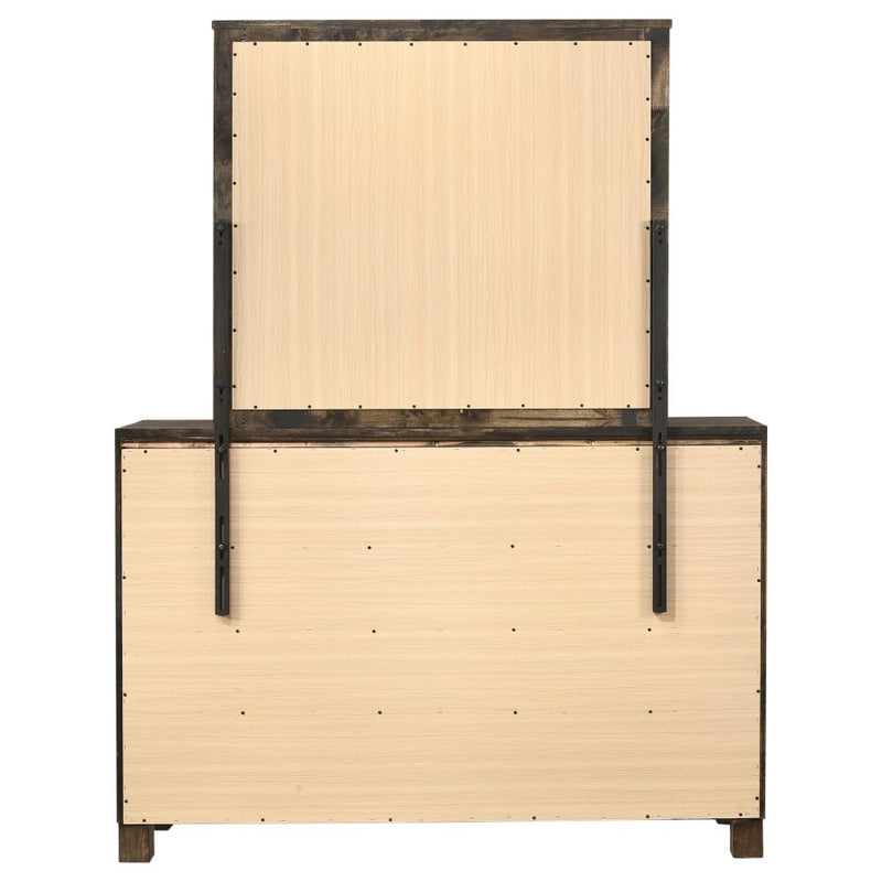 Woodmont 8-drawer Dresser with Mirror Rustic Golden Brown-zoom-