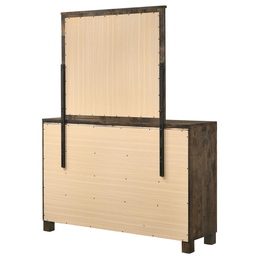Woodmont 8-drawer Dresser with Mirror Rustic Golden Brown-zoom-8