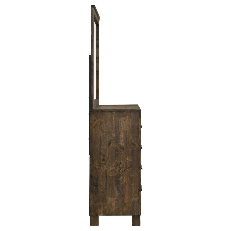 Woodmont 8-drawer Dresser with Mirror Rustic Golden Brown-zoom-9