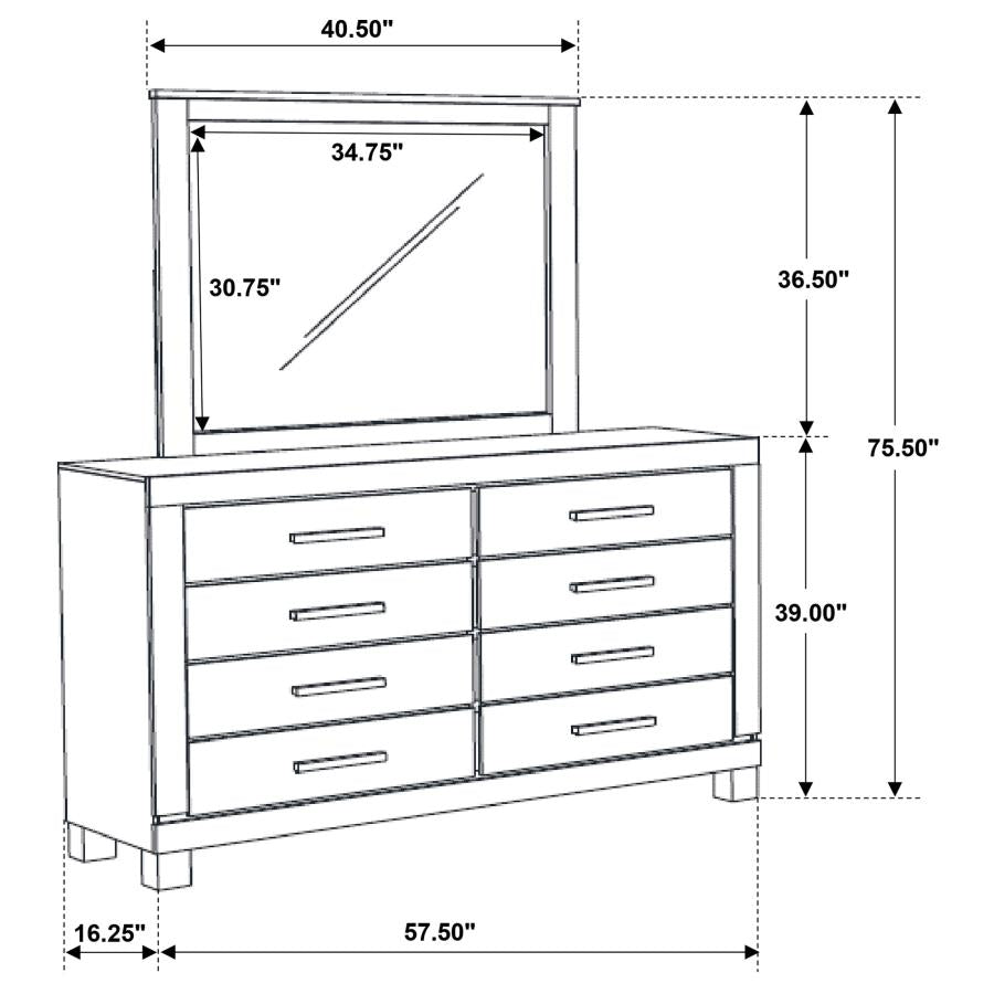 Woodmont 8-drawer Dresser with Mirror Rustic Golden Brown-11