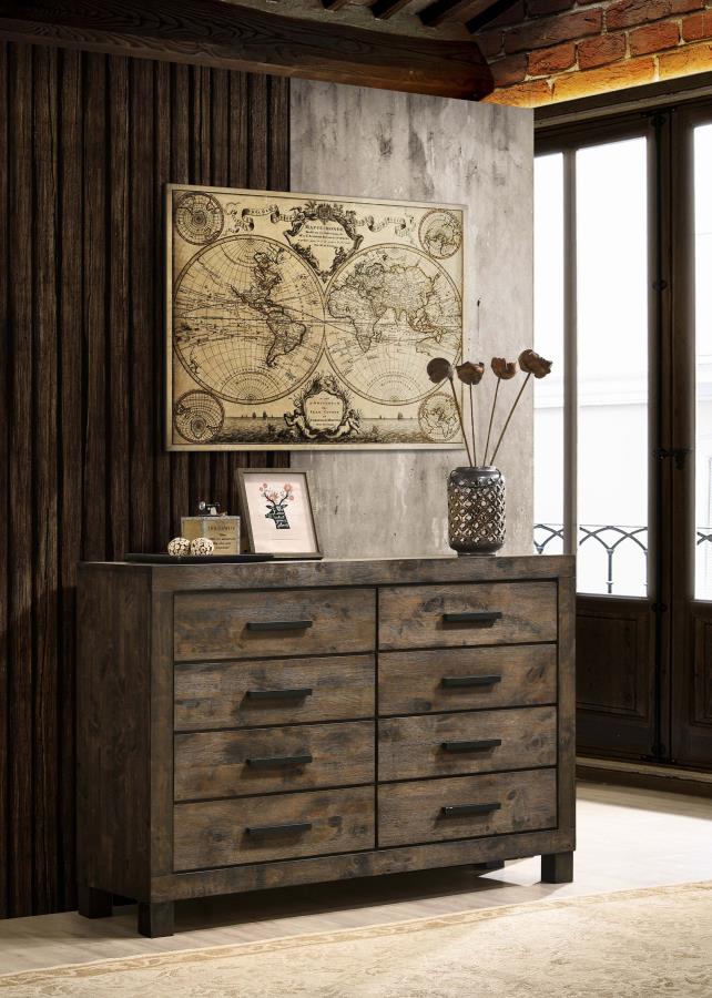 Woodmont 8-drawer Dresser Rustic Golden Brown-zoom-2