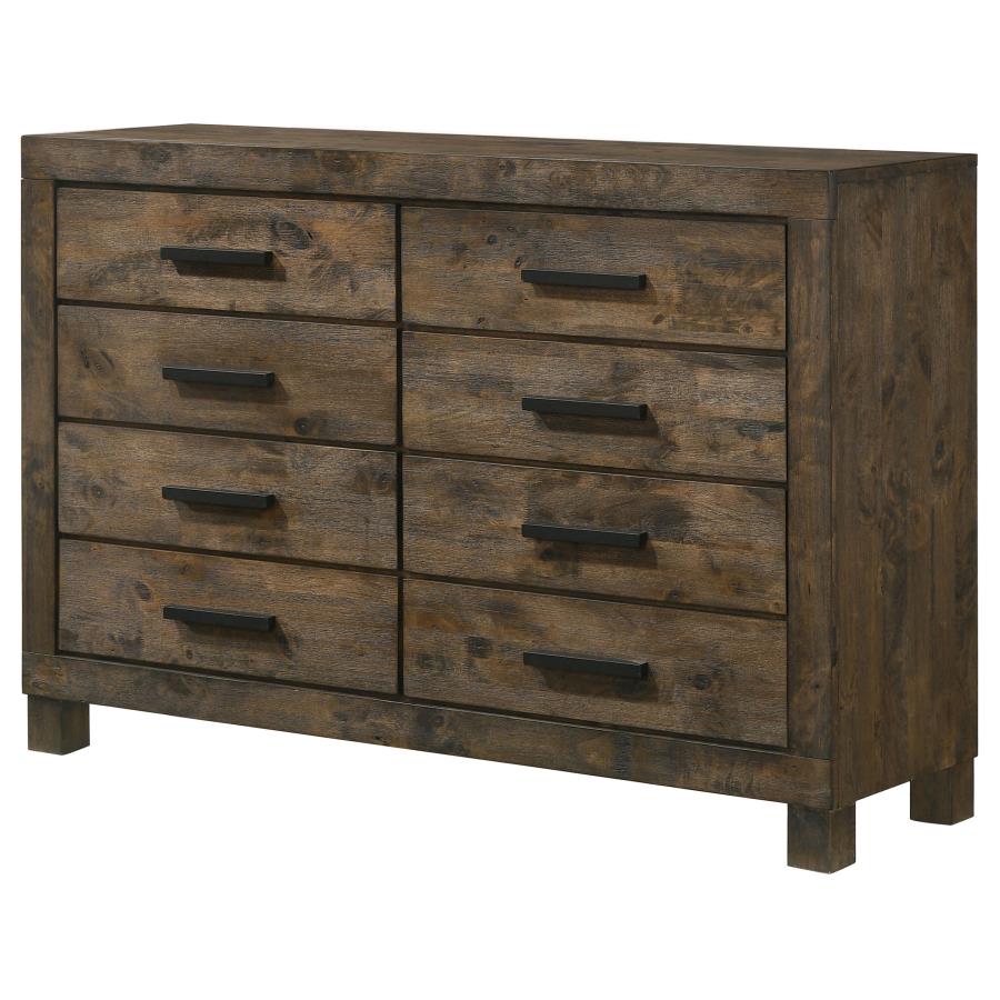 Woodmont 8-drawer Dresser Rustic Golden Brown-4
