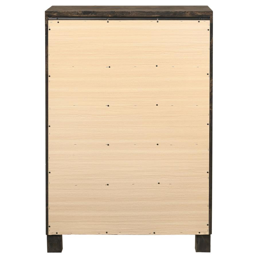 Woodmont 5-drawer Bedroom Chest Rustic Golden Brown-7
