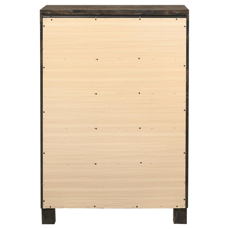 Woodmont 5-drawer Bedroom Chest Rustic Golden Brown-zoom-
