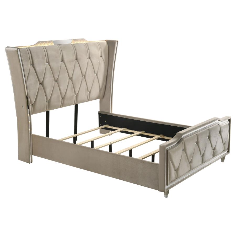 Lorient 5-piece Queen Bedroom Set Ivory and Camel-zoom-3