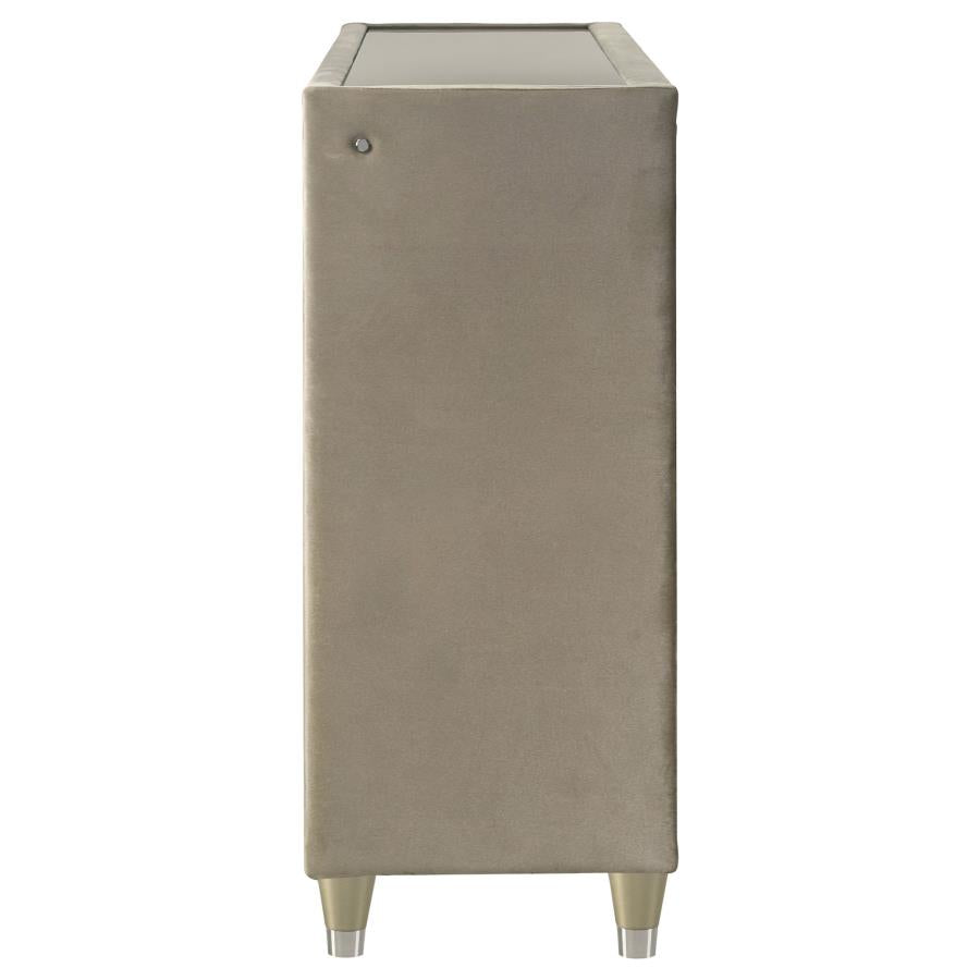 Lorient 8-drawer LED Bedroom Dresser Cabinet Ivory and Camel-zoom-5