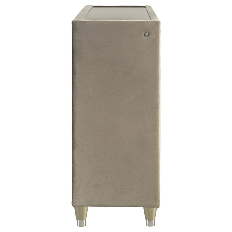 Lorient 8-drawer LED Bedroom Dresser Cabinet Ivory and Camel-zoom-
