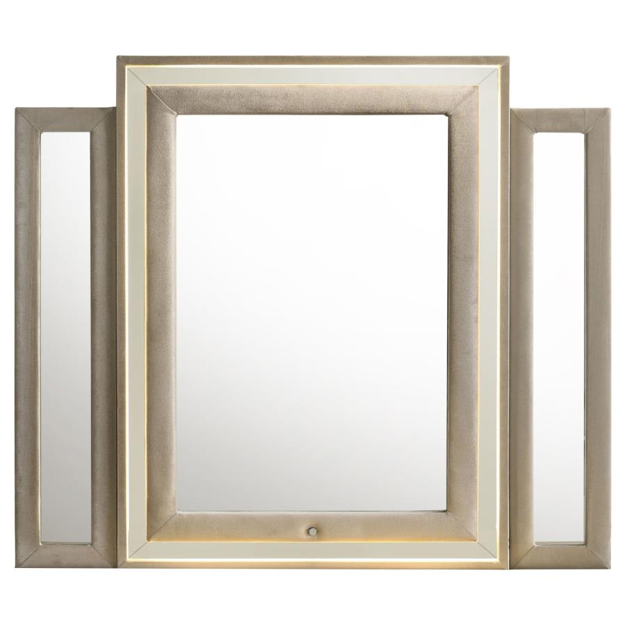 Lorient LED Dresser Mirror Ivory and Camel-zoom-3