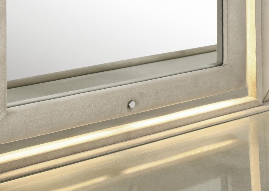 Lorient LED Dresser Mirror Ivory and Camel-zoom-5
