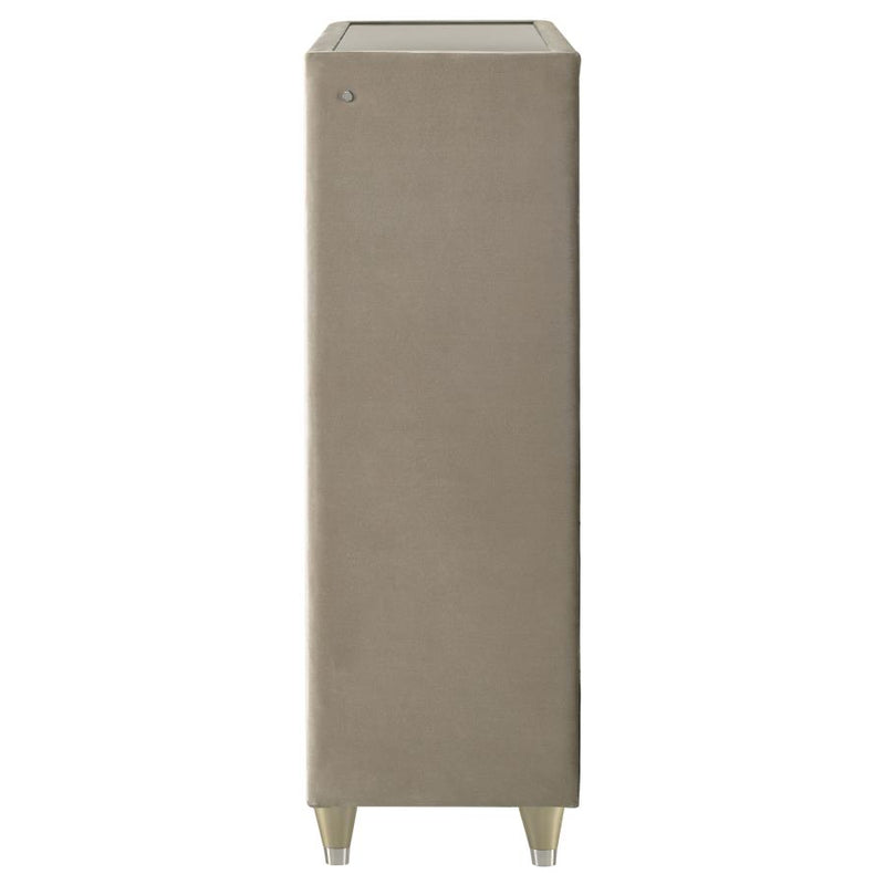 Lorient 5-drawer LED Chest of Drawers Ivory and Camel-zoom-