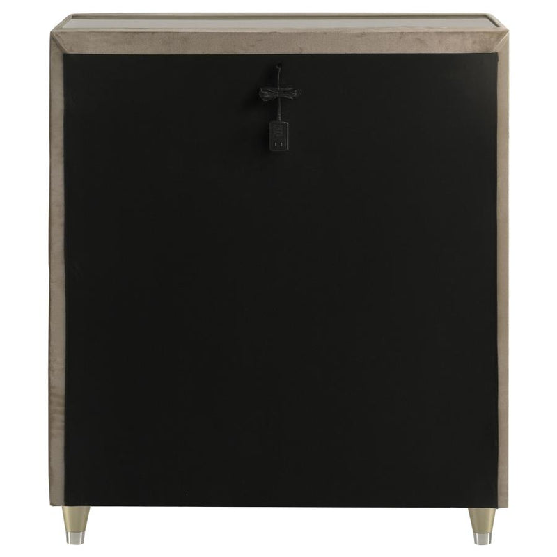 Lorient 5-drawer LED Chest of Drawers Ivory and Camel-zoom-