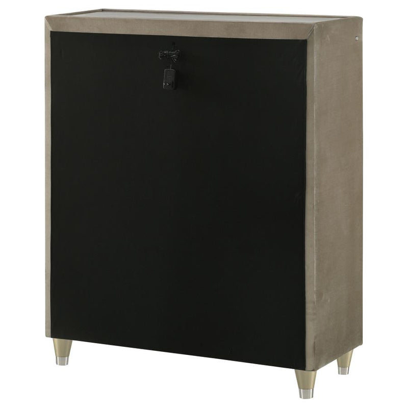 Lorient 5-drawer LED Chest of Drawers Ivory and Camel-zoom-