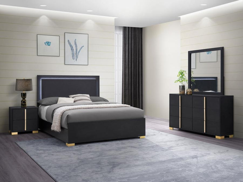 Marceline 4-piece Full Bedroom Set Black-zoom-