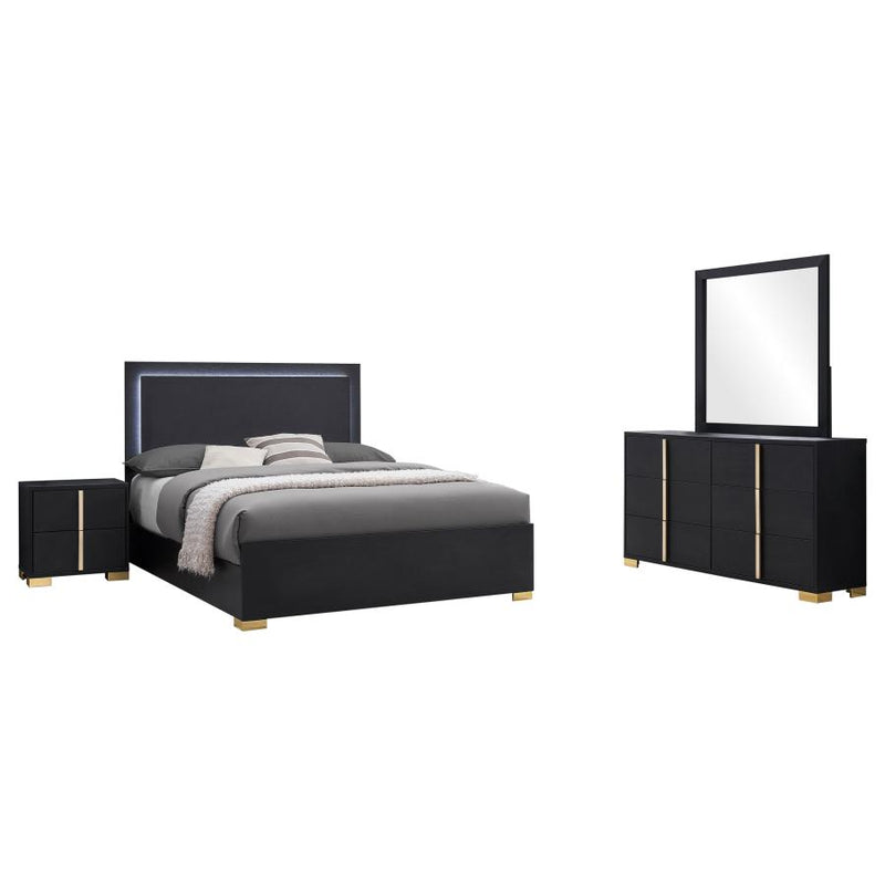 Marceline 4-piece Full Bedroom Set Black-zoom-