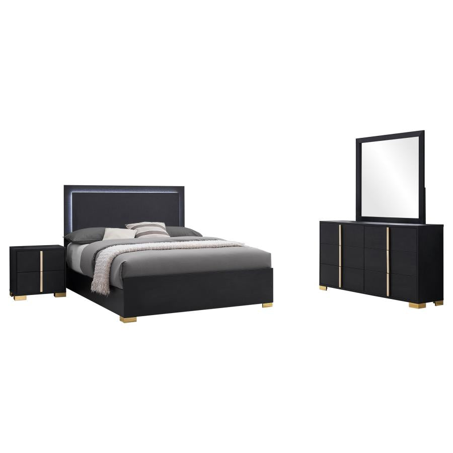 Marceline 4-piece Eastern King Bedroom Set Black-zoom-2