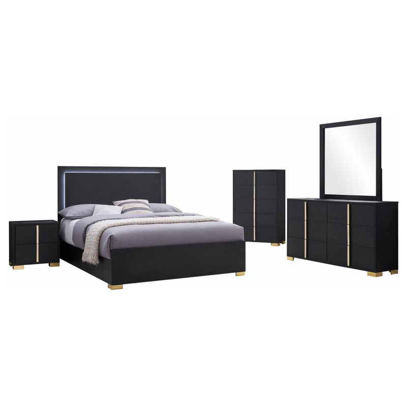 Marceline 5-piece Queen Bedroom Set Black-zoom-