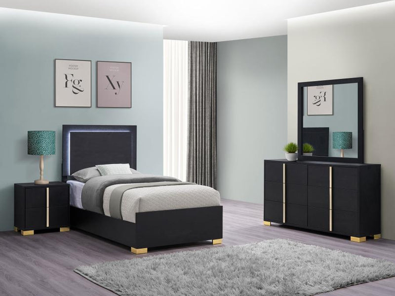 Marceline 4-piece Twin Bedroom Set Black-zoom-