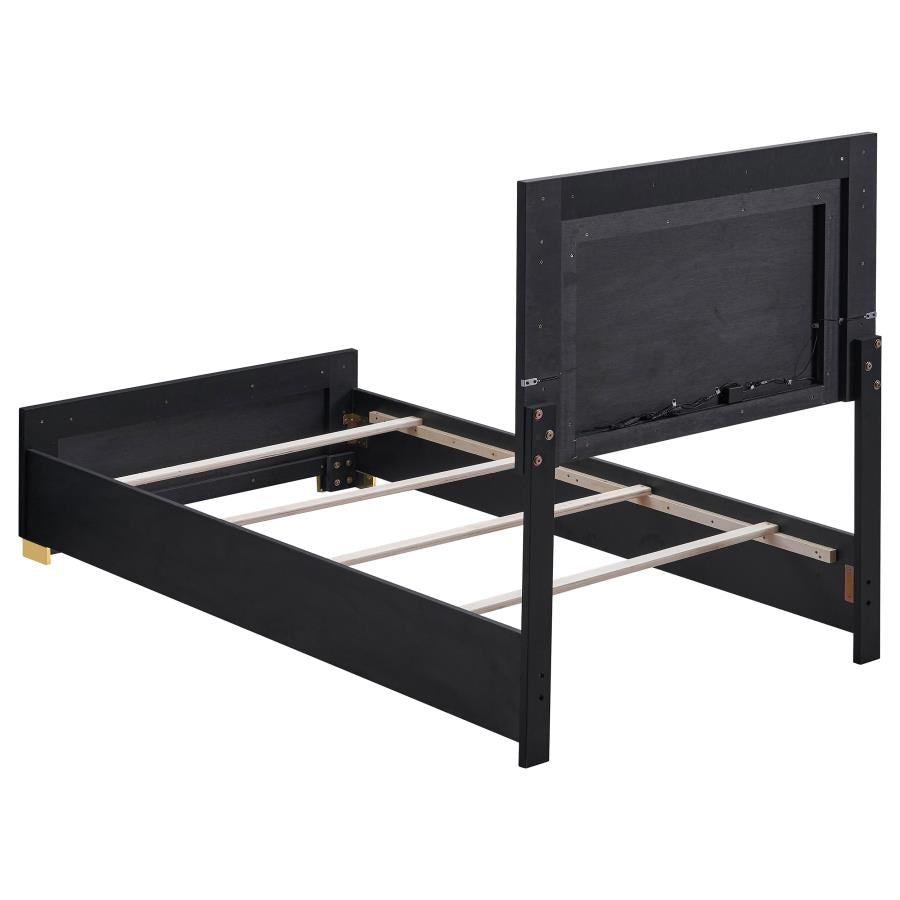 Marceline 5-piece Twin Bedroom Set Black-zoom-4
