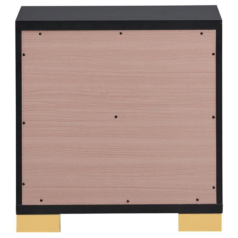 Marceline 2-drawer Nightstand Black-zoom-7