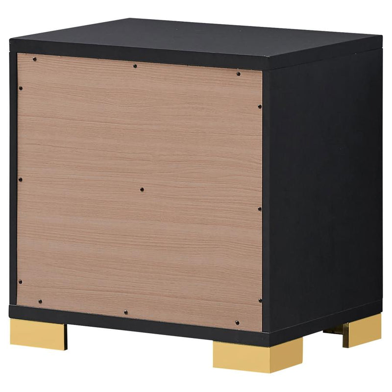 Marceline 2-drawer Nightstand Black-zoom-