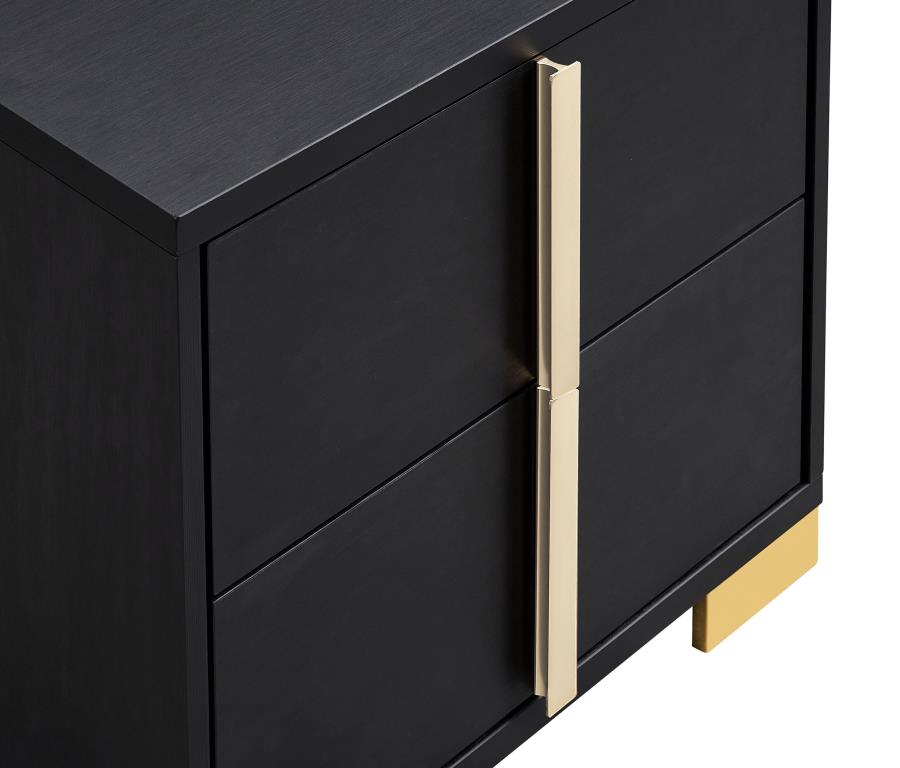 Marceline 2-drawer Nightstand Black-zoom-10