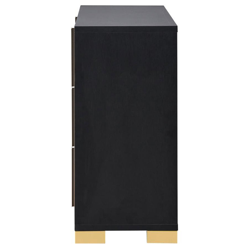 Marceline 6-drawer Dresser Black-zoom-