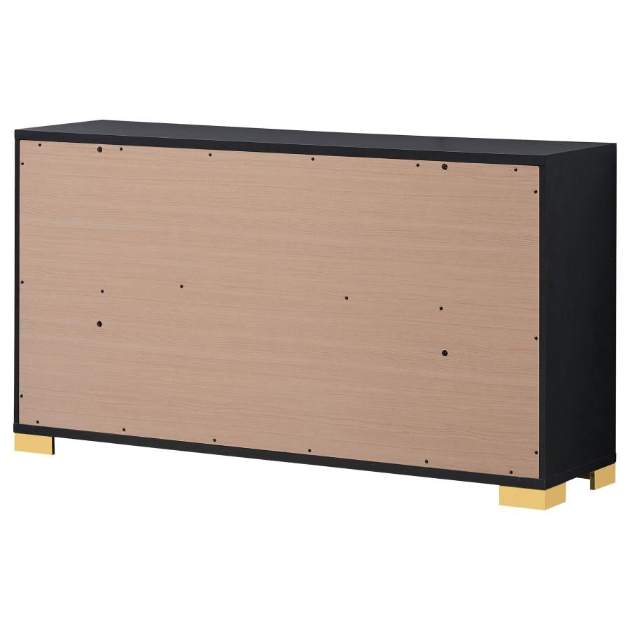 Marceline 6-drawer Dresser Black-zoom-8