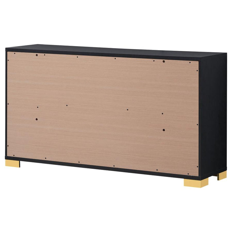Marceline 6-drawer Dresser Black-zoom-