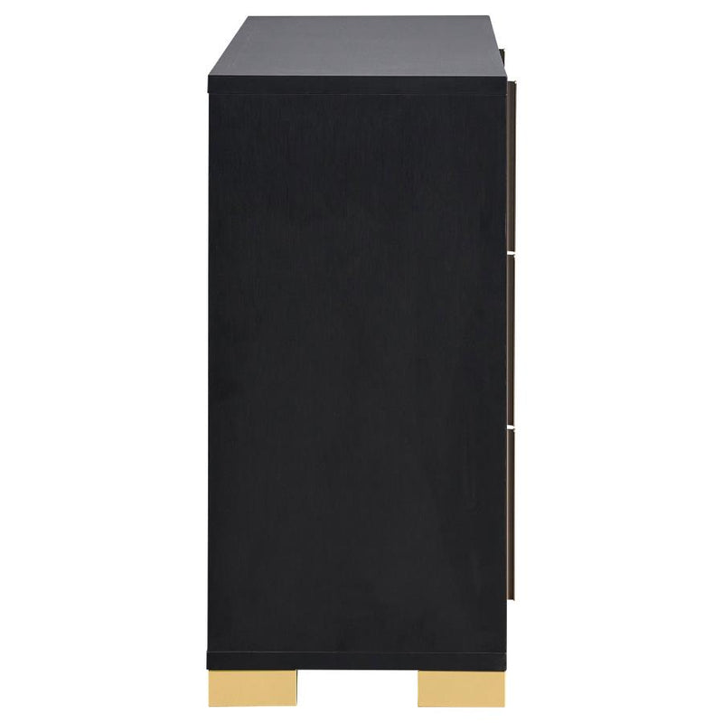 Marceline 6-drawer Dresser Black-zoom-
