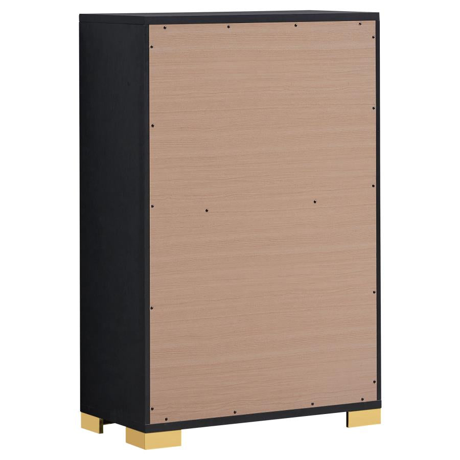Marceline 5-drawer Bedroom Chest Black-zoom-6
