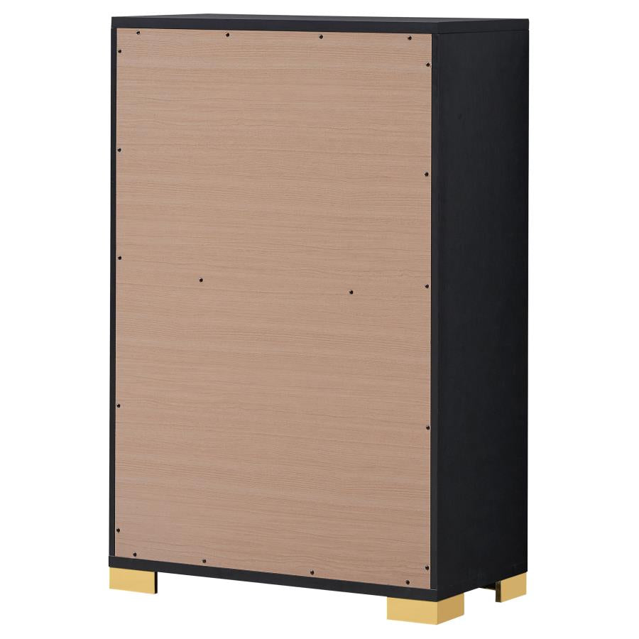 Marceline 5-drawer Bedroom Chest Black-zoom-8