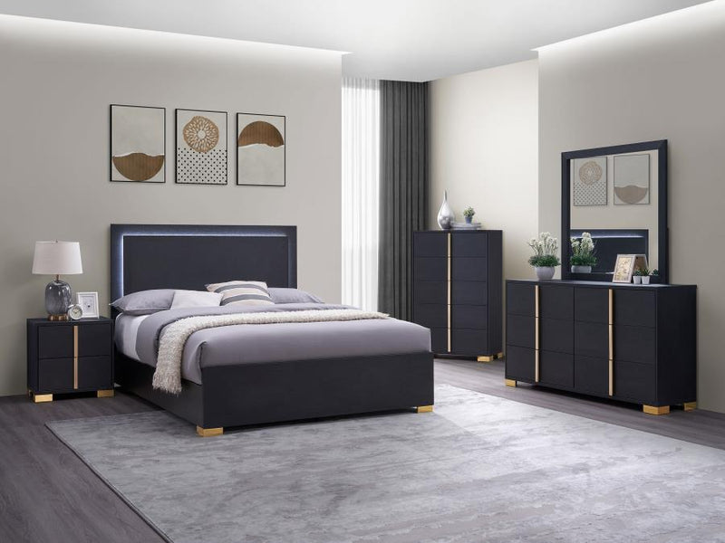 Marceline 5-drawer Bedroom Chest Black-zoom-