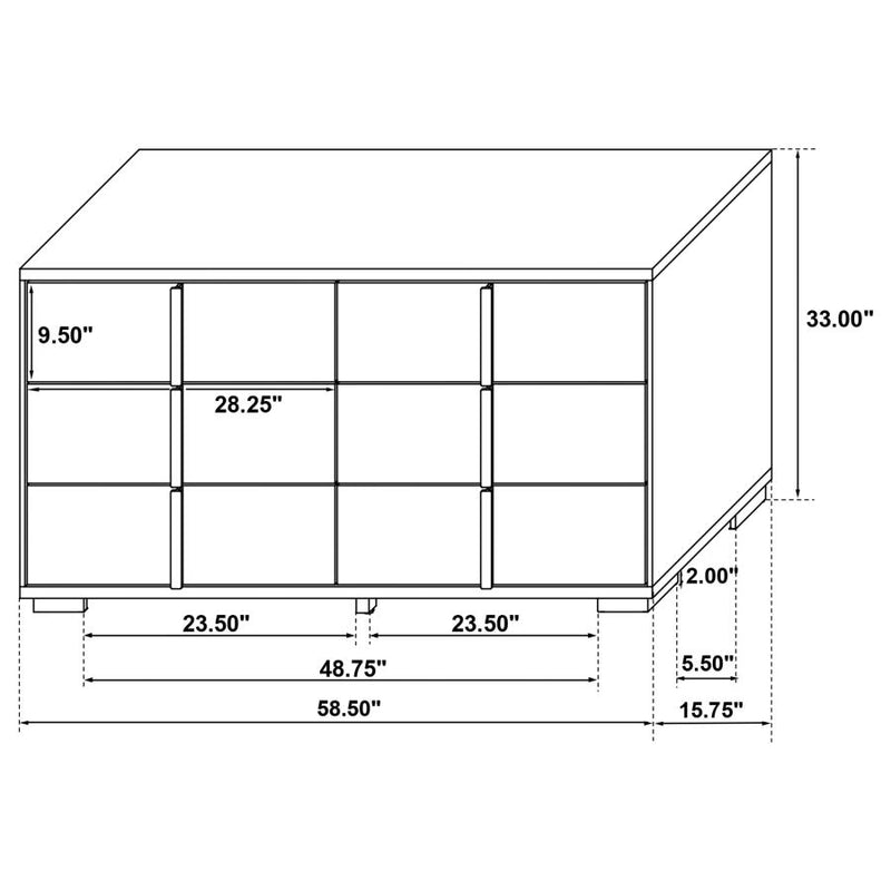 Marceline 4-piece Full Bedroom Set White-zoom-